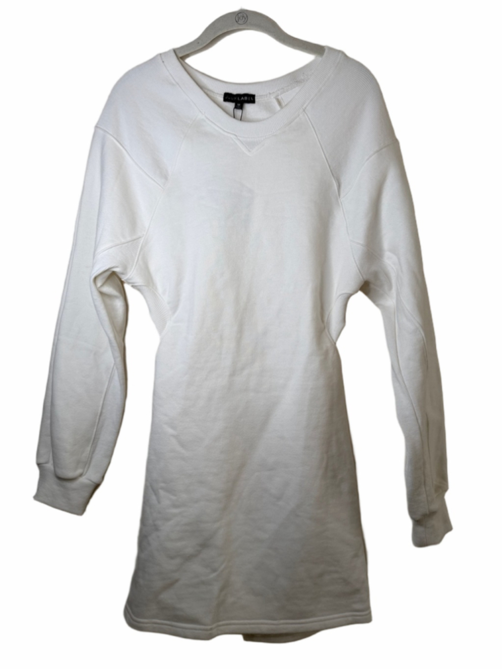 NWT JLUXLABEL Cream Pullover Sweat mini dress M